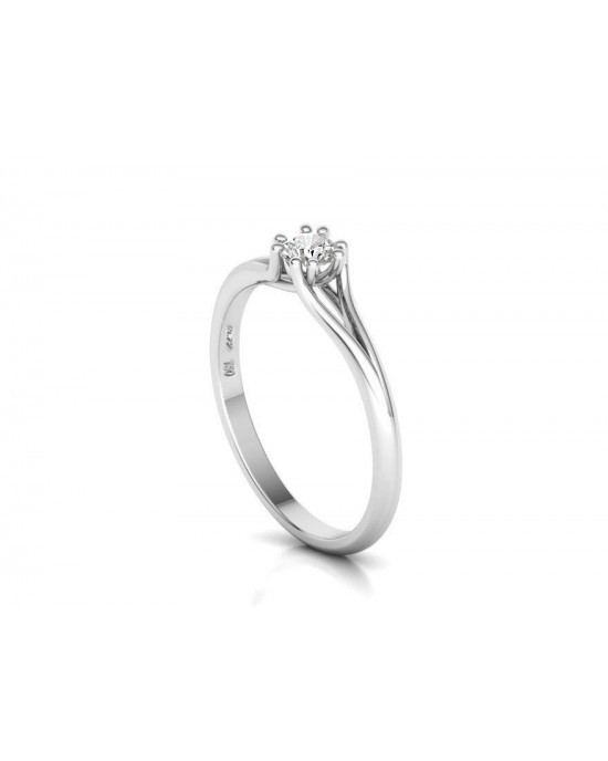 Μονόπετρο δαχτυλίδι με διαμάντι 0.30ct από λευκόχρυσο Κ18 & πιστοποίηση IGI