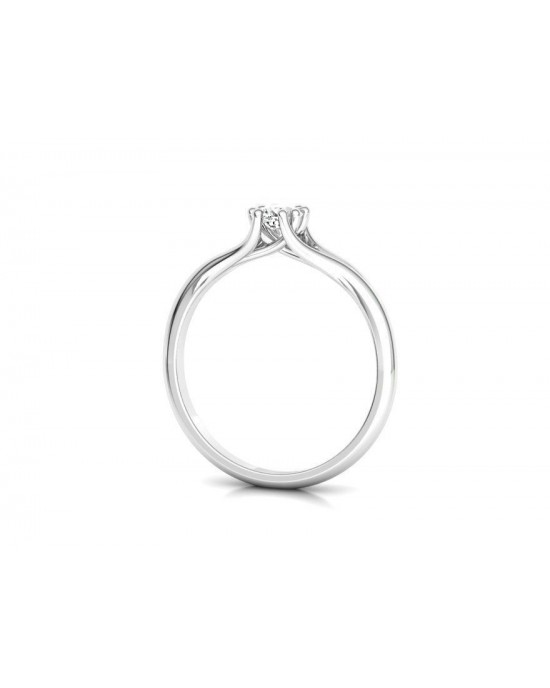 Μονόπετρο δαχτυλίδι με διαμάντι 0.30ct από λευκόχρυσο Κ18 & πιστοποίηση IGI
