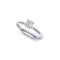 Solitaire engagement ring with 0.30ct diamond in 18k white gold GIA Certified