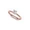 Solitaire engagement ring with 0.30ct diamond in 18k rose gold GIA Certified