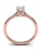Mονόπετρο δαχτυλίδι με διαμάντι μπριγιάν 0.30ct από ροζ χρυσό Κ18 με πιστοποιητικό GIA
