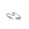 Swirl engagement ring with 0.24ct diamond in 18k white gold, GSS certified