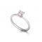 Two-toned engagement ring with 0.40ct diamond in 18k white gold and rose gold GIA Certified