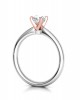 Mονόπετρο δαχτυλίδι δίχρωμο με διαμάντι μπριγιάν 0.40ct από λευκόχρυσο και ροζ  χρυσό Κ18 με πιστοποιητικό GIA