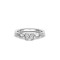 Solitaire engagement ring in 18k white gold 0.50ct diamond infinity GIA Certified