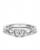Solitaire engagement ring in 18k white gold 0.50ct diamond infinity GIA Certified