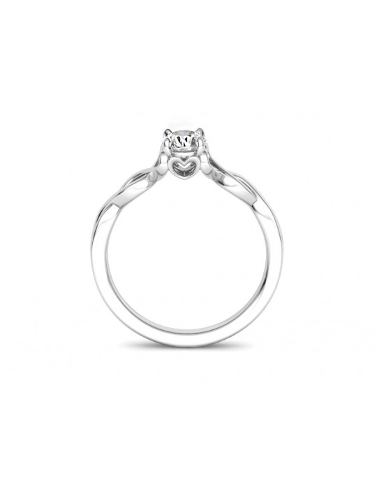 Μονόπετρο δαχτυλίδι λευκόχρυσο Κ18 με διαμάντι μπριγιάν 0.50ct άπειρο με πιστοποιητικό GIA