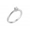 Solitaire diamond engagement ring 0,07ct in 18k white gold 