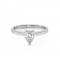 Μονόπετρο δαχτυλίδι με διαμάντι pear 0.63ct από λευκόχρυσο Κ18