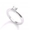 Solitaire engagement ring with 0.30ct diamond in 18k white gold GIA Certified