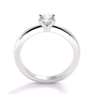 Mονόπετρο δαχτυλίδι με διαμάντι μπριγιάν 0.30ct από λευκόχρυσο Κ18 με πιστοποιητικό GIA