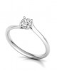 Swirl engagement ring with 0.30ct diamond in 18k white gold GIA Certified