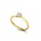 Mονόπετρο δαχτυλίδι φλόγα με διαμάντι μπριγιάν 0.30ct από χρυσό Κ18 με πιστοποιητικό GIA