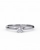 Solitaire engagement ring with 0.30ct diamond in 18k white gold GIA Certified