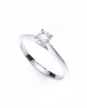 Solitaire engagement ring with 0.30ct diamond in 18k white gold GIA Certified