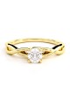 Solitaire engagement ring with diamond 0.30ct in 18k gold GIA Certified