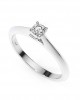 Solitaire engagement ring with diamond 0.15ct in 18k white gold