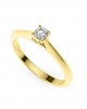 Μονόπετρo δαχτυλίδι με διαμάντι 0.15ct από χρυσό Κ18