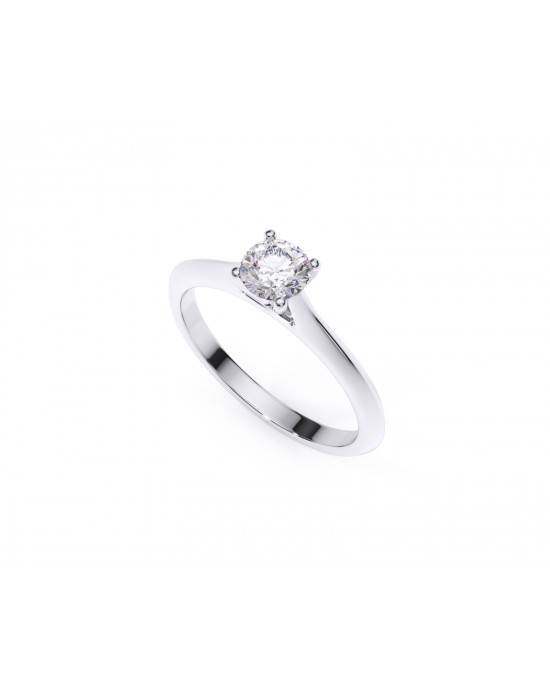 Μονόπετρο δαχτυλίδι με διαμάντι 0.50ct από λευκόχρυσο Κ18 και πιστοποίηση GIA
