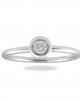 Engagement ring with diamond in 18k white gold