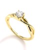 Μονόπετρο δαχτυλίδι χρυσό Κ18 με διαμάντι μπριγιάν 0.35ct άπειρο με πιστοποιητικό GIA