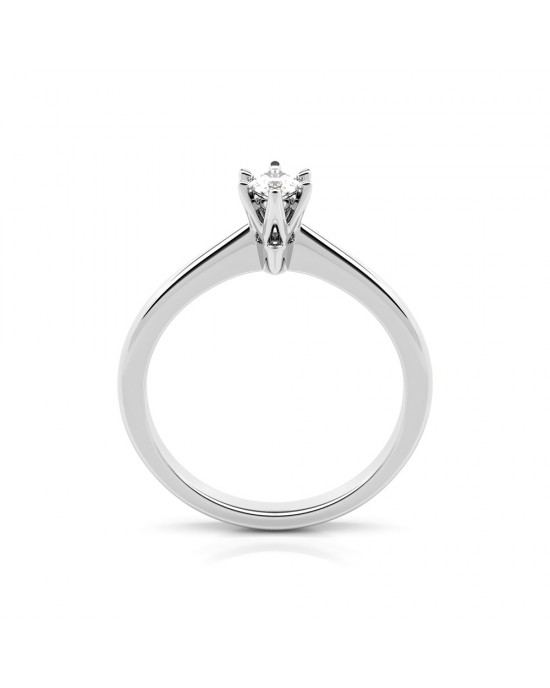 Μονόπετρο δαχτυλίδι με διαμάντι Marquise 0.23ct από λευκόχρυσο Κ18 