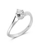 Swirl engagement ring with diamond 0.14ct in 18K White Gold