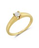 Diamond engagement ring in 18K gold 0.17ct