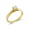Solitaire Diamond Engagement Ring in 18k Yellow Gold 0.19ct