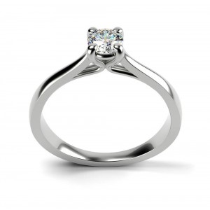 Μονόπετρo δαχτυλίδι από λευκόχρυσο Κ18 και διαμάντι μπριγιάν 0.30ct με πιστοποίηση GIA