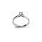 Solitaire engagement ring in with diamond 0.40ct in 18k white gold GIA Certified