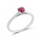 Ruby Engagement Ring in 18k White Gold 0.29ct