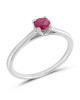 Ruby Engagement Ring in 18k White Gold 0.29ct