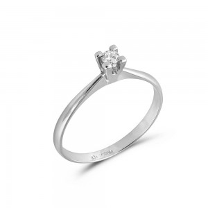 Diamond Engagement Ring in 18k White Gold 0.07ct