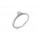 Μονόπετρο δαχτυλίδι με διαμάντι από λευκόχρυσο Κ18