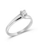 Solitaire Diamond Engagement Ring in 18k White Gold 0.08ct