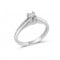 Μονόπετρο δαχτυλίδι από λευκόχρυσο Κ18 με διαμάντι μπριγιάν 0.10ct