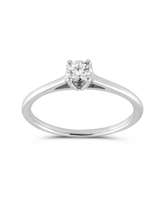 Diamond engagement ring in 18k white gold