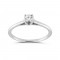 Μονόπετρο δαχτυλίδι με διαμάντι από λευκόχρυσο Κ18