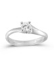Solitaire Diamond Engagement Ring in 18k White Gold 0.20ct , GIA Certified