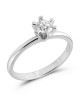 Six-prong solitaire diamond engagement ring  0.30ct GIA Certified in 18k White Gold