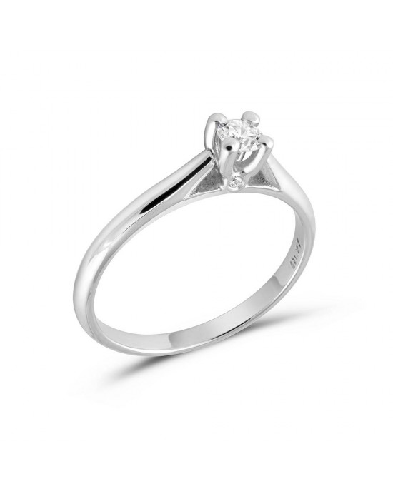 Diamond Engagement Ring in 18k white gold 0.16ct