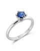 Sapphire Engagement Ring in 18k White Gold 0.44ct