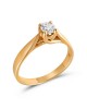 Μονόπετρο δαχτυλίδι από ροζ χρυσό Κ18 με διαμάντι μπριγιάν 0.24ct