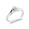 Solitaire diamond engagement ring in 18k white gold 0.07ct