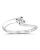 Solitaire Engagement Ring in 18k White Gold with Diamond 0.15ct, GSS Certified