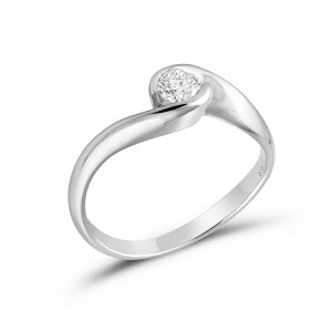 Swirl diamond engagement ring in 18k white gold 0.23ct Swirl diamond engagement ring in 18k white gold 0.23ct