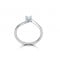 Swirl Diamond Engagement Ring in 18k white gold 0,20ct, GIA Certified 