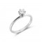 Solitaire diamond engagement ring in 18k white gold