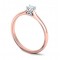 Solitaire two-toned engagement ring in 18k white and pink gold 0.13ct